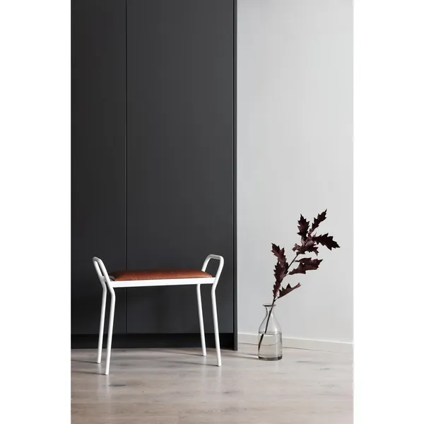 Somebody Hocker Weiß/Cognac
