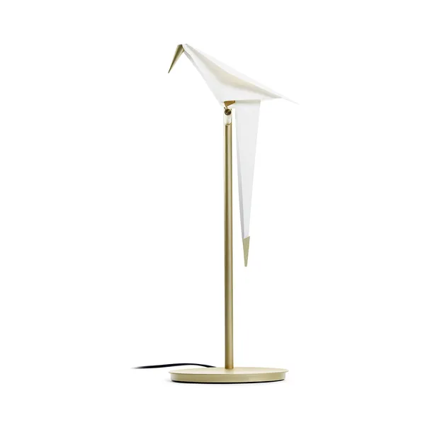 Perch Light Tafellamp Messing/ Wit