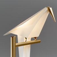 Perch Light Tafellamp Messing/ Wit