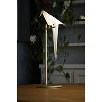 Perch Light Tafellamp Messing/ Wit
