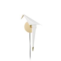 Perch Light Wandlamp Messing/ Wit Groot