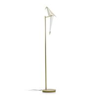 Perch Light Stehlampe Messing/ Weiß