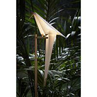 Perch Light Stehlampe Messing/ Weiß