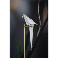 Perch Light Stehlampe Messing/ Weiß