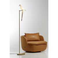 Perch Light Stehlampe Messing/ Weiß