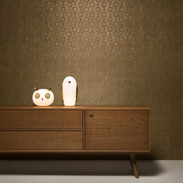 Pet Light Noot Noot Table Lamp Matt White/ Gold