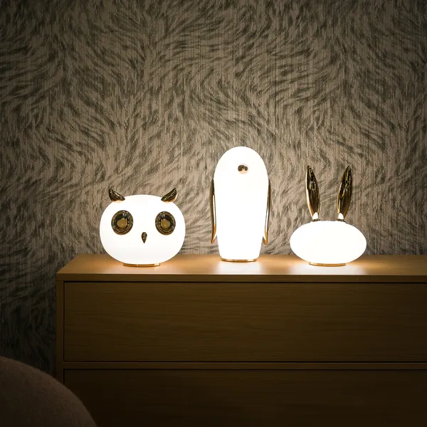 Pet Light Uhuh Tafellamp Mat Wit/ Goud