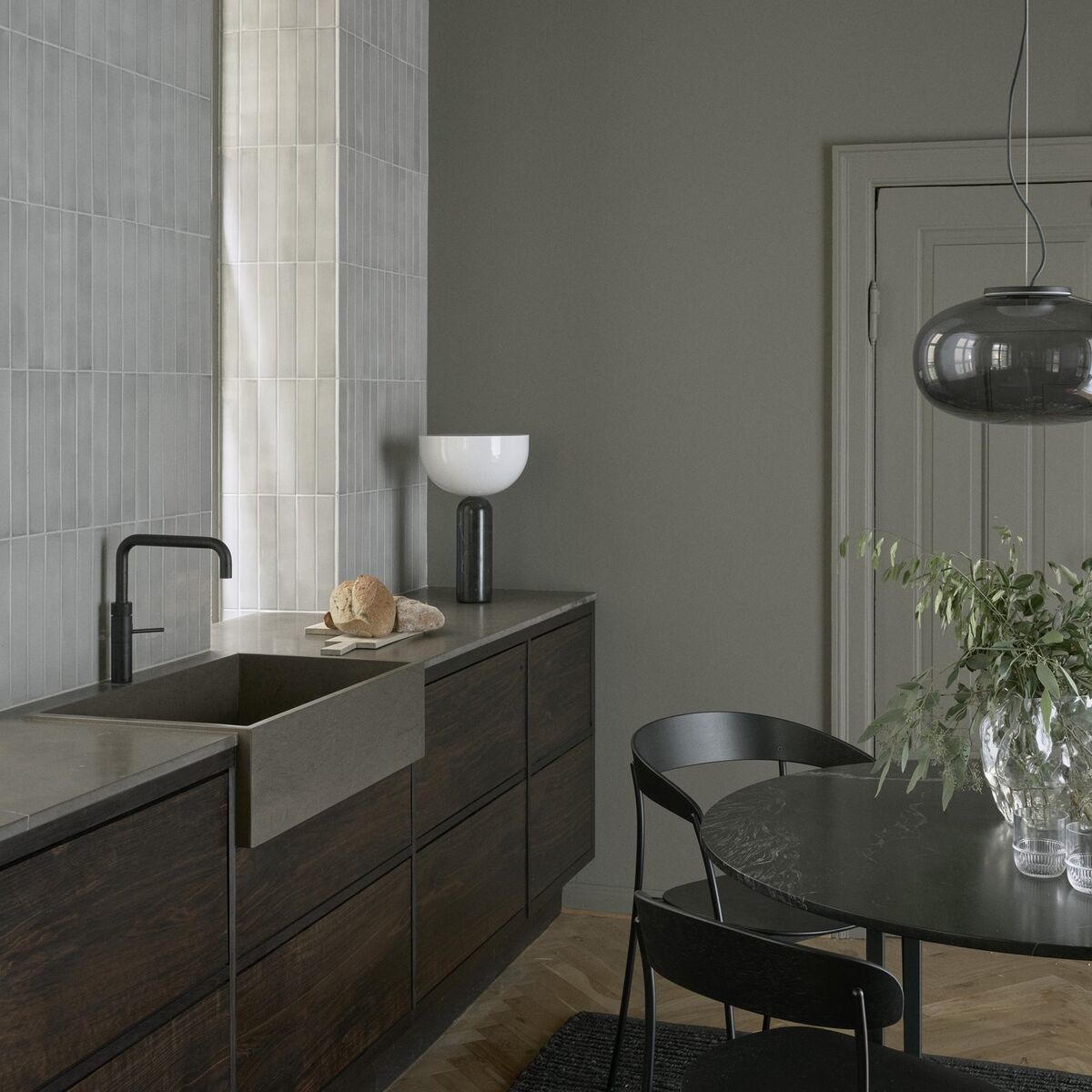 Kizu Table Lamp Black Marble Big