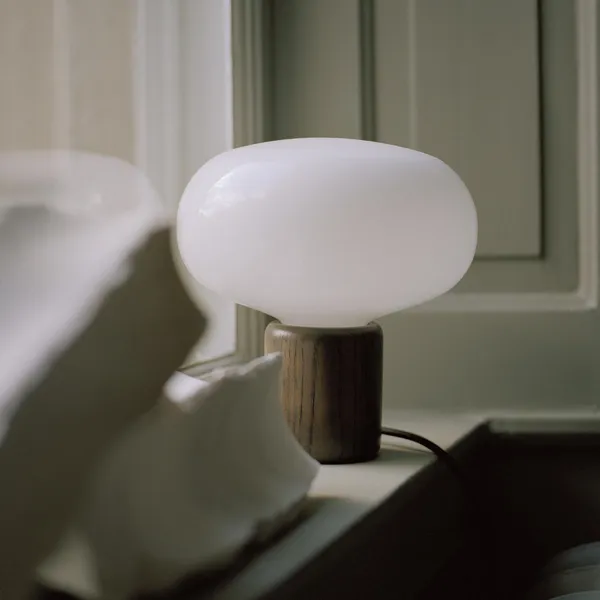 Karl-Johan Lampe à Poser Noir Marquina avec Verre