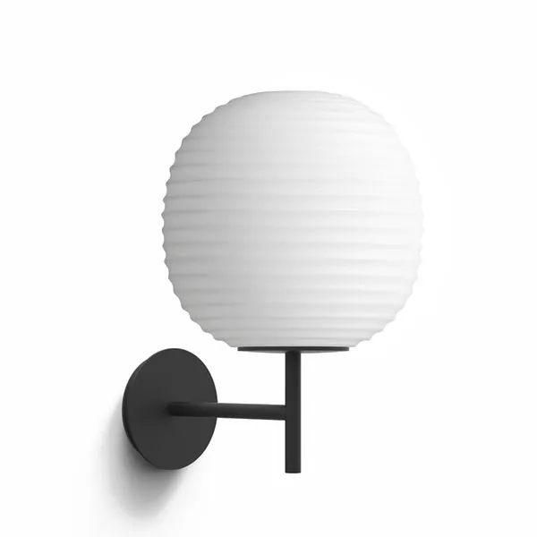 Lantern Væglampe Sort Stel Lille Ø20