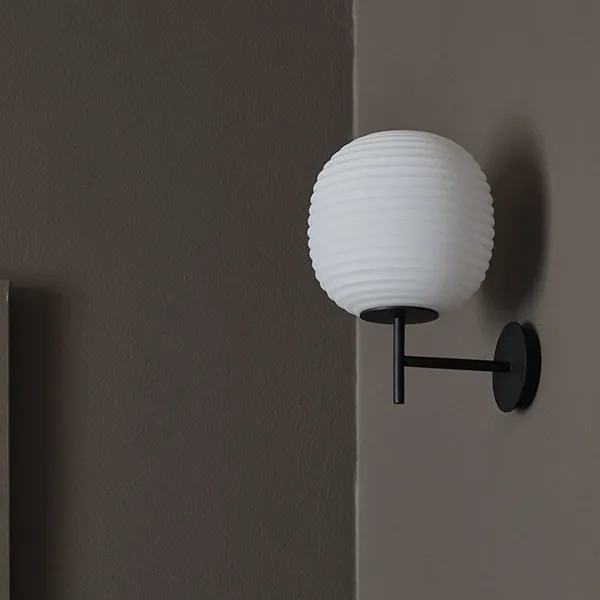 Lantern Væglampe Sort Stel Lille Ø20