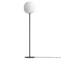 Lampada da Terra A Lantern M. Base Nero e Vetro Opale Bianco
