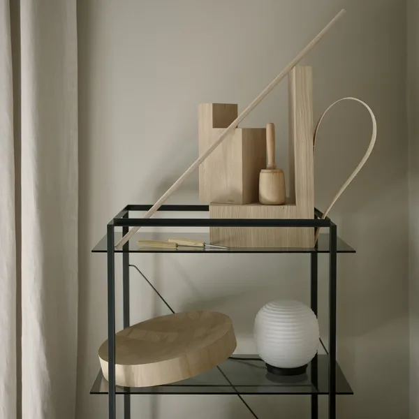Lantern Globe Table Lamp White Medium