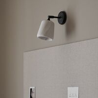 Material Lampa Ścienna Biały Marmur