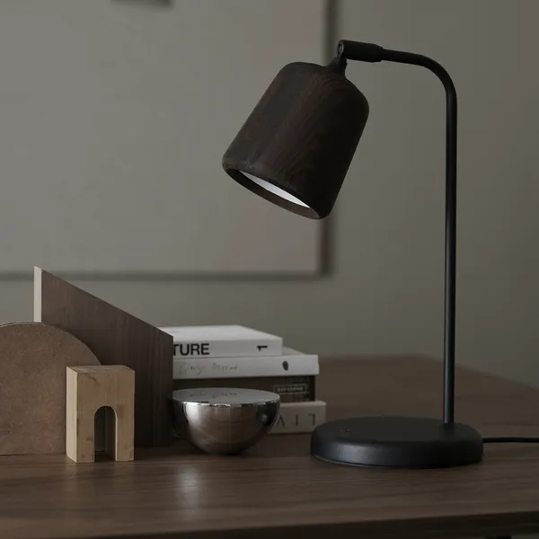 Material Tischlampe Schwarz Marmor