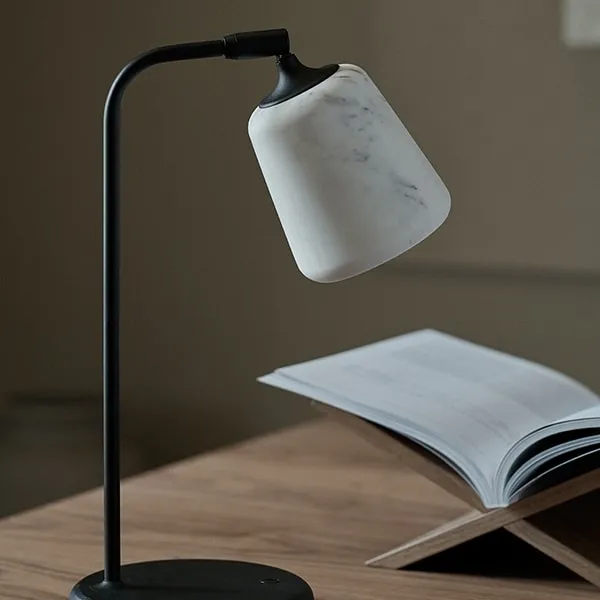 Material Tischlampe Weiß Marmor