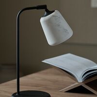 Material Tischlampe Weiß Marmor
