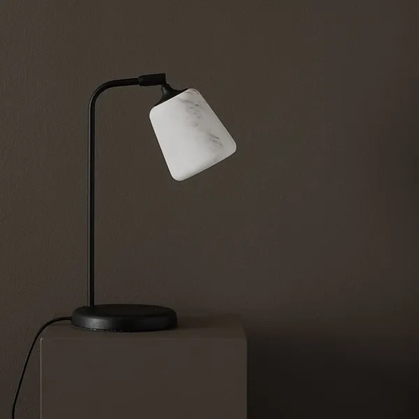 Material Tischlampe Weiß Marmor