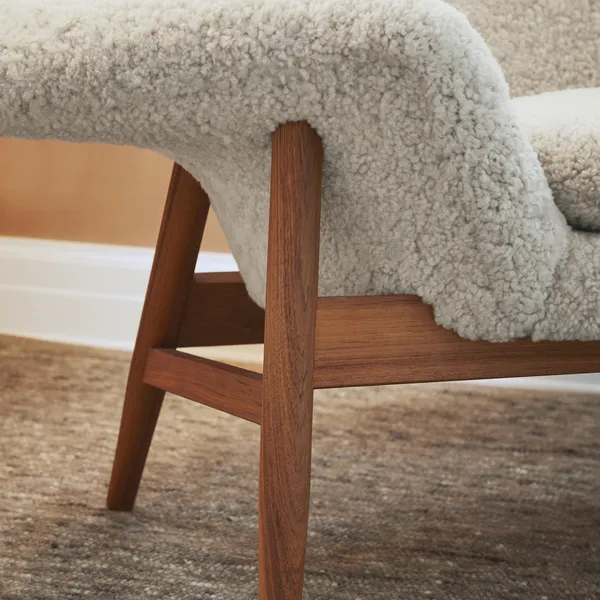 Fried Egg Left Armchair Sheepskin Moonlight