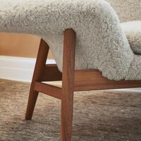 Fried Egg Left Armchair Sheepskin Moonlight