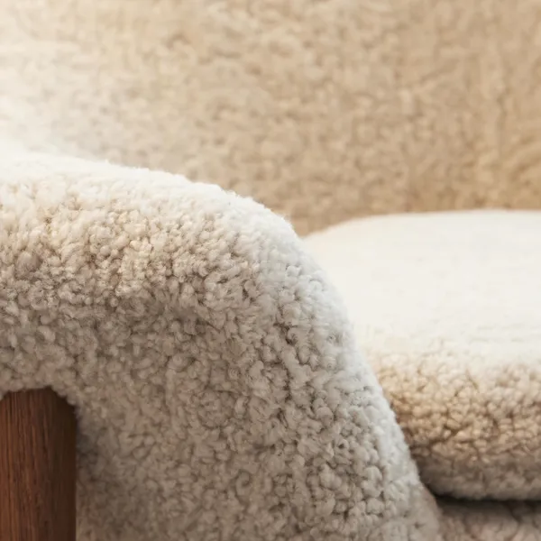 Fried Egg Left Armchair Sheepskin Moonlight