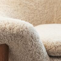 Fried Egg Left Armchair Sheepskin Moonlight