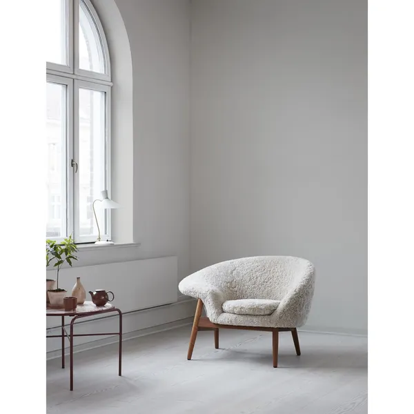 Fried Egg Left Armchair Sheepskin Moonlight
