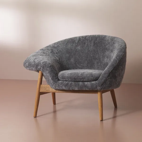 Fried Egg Left Armchair Scandinavian Gray