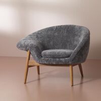 Fried Egg Left Armchair Scandinavian Gray