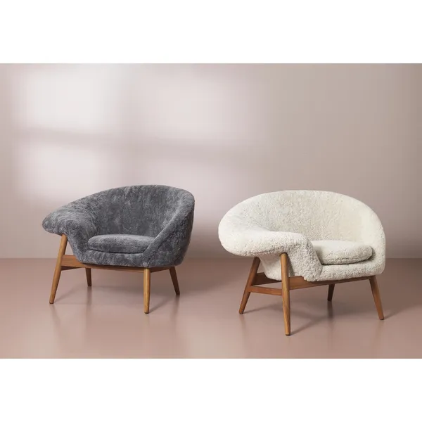 Fried Egg Left Armchair Scandinavian Gray