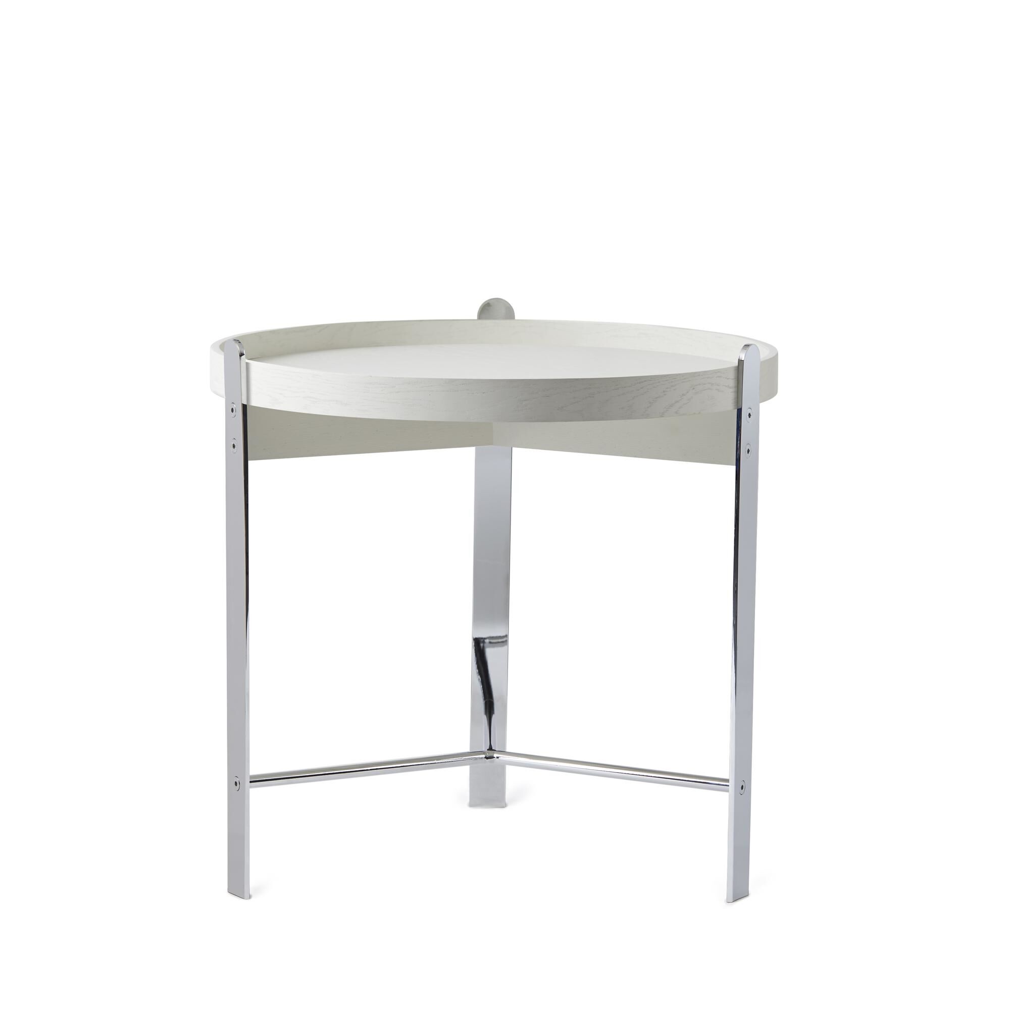 Compose Salongbord Ø50 Hvit Krom
