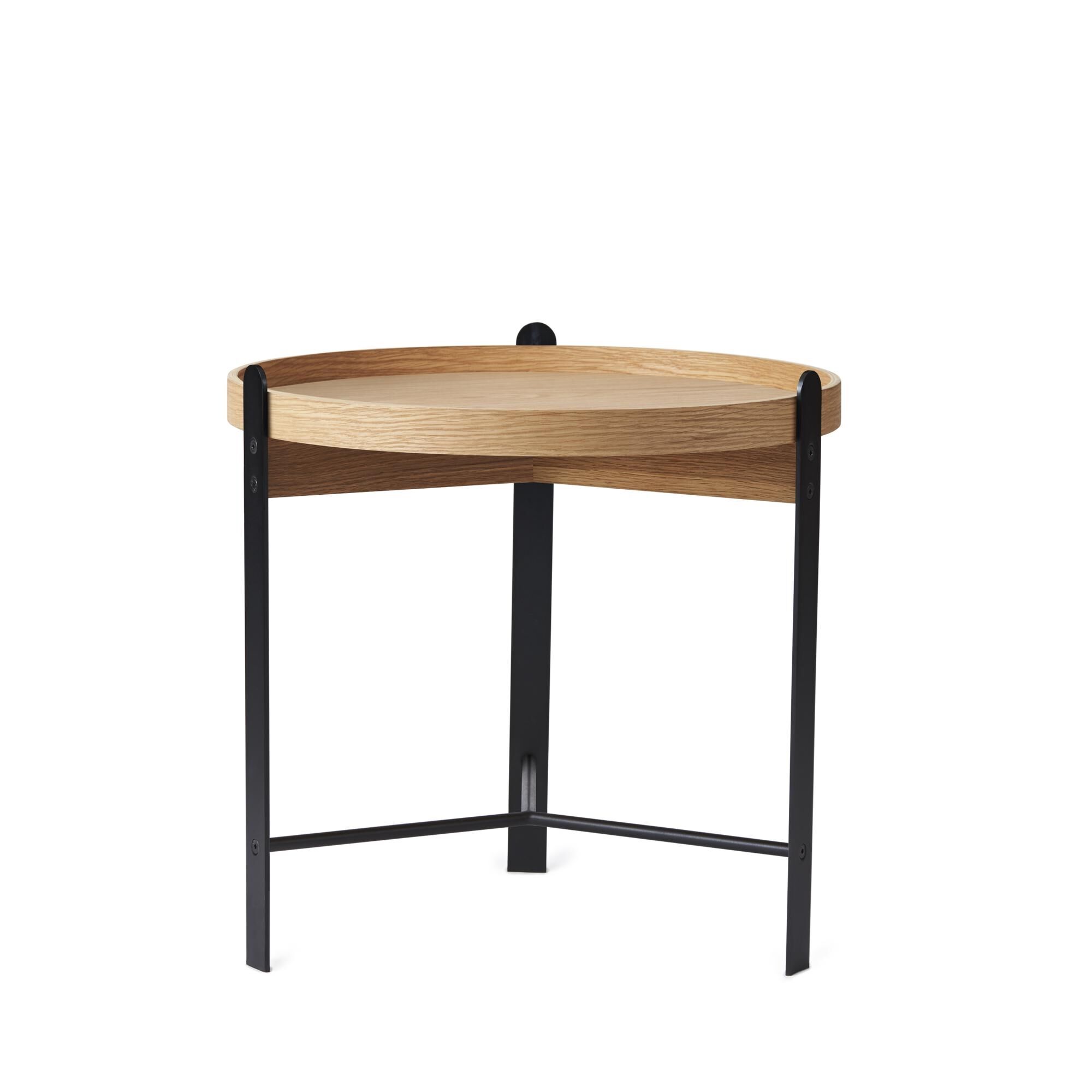 Table Basse Compose Ø50 Chêne/ Noir