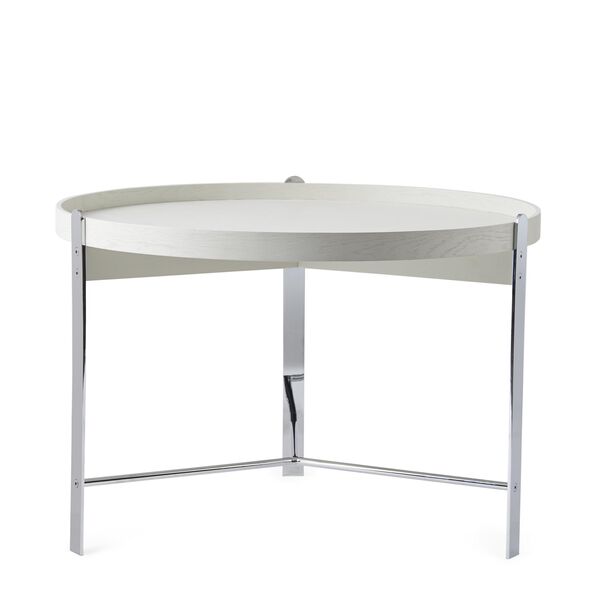 Compose Soffbord Ø70 Vit Krom