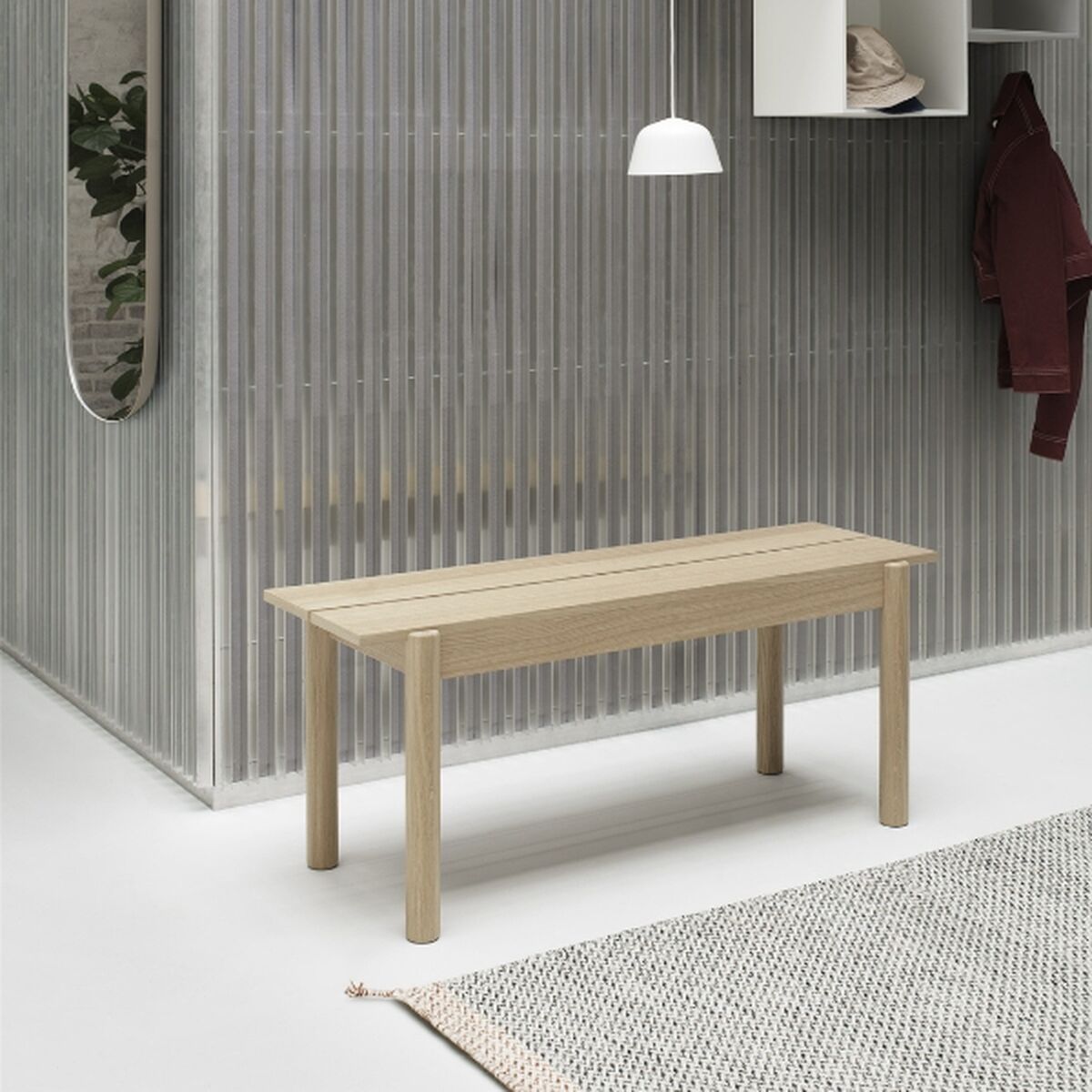 Linear -puupenkki 110x34 cm Tammi