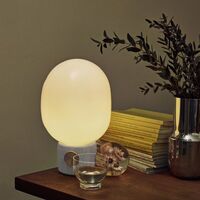 JWDA Lampe à Poser Marbre Blanc