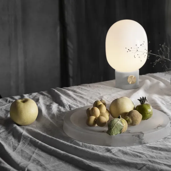 JWDA Lampe à Poser Marbre Blanc