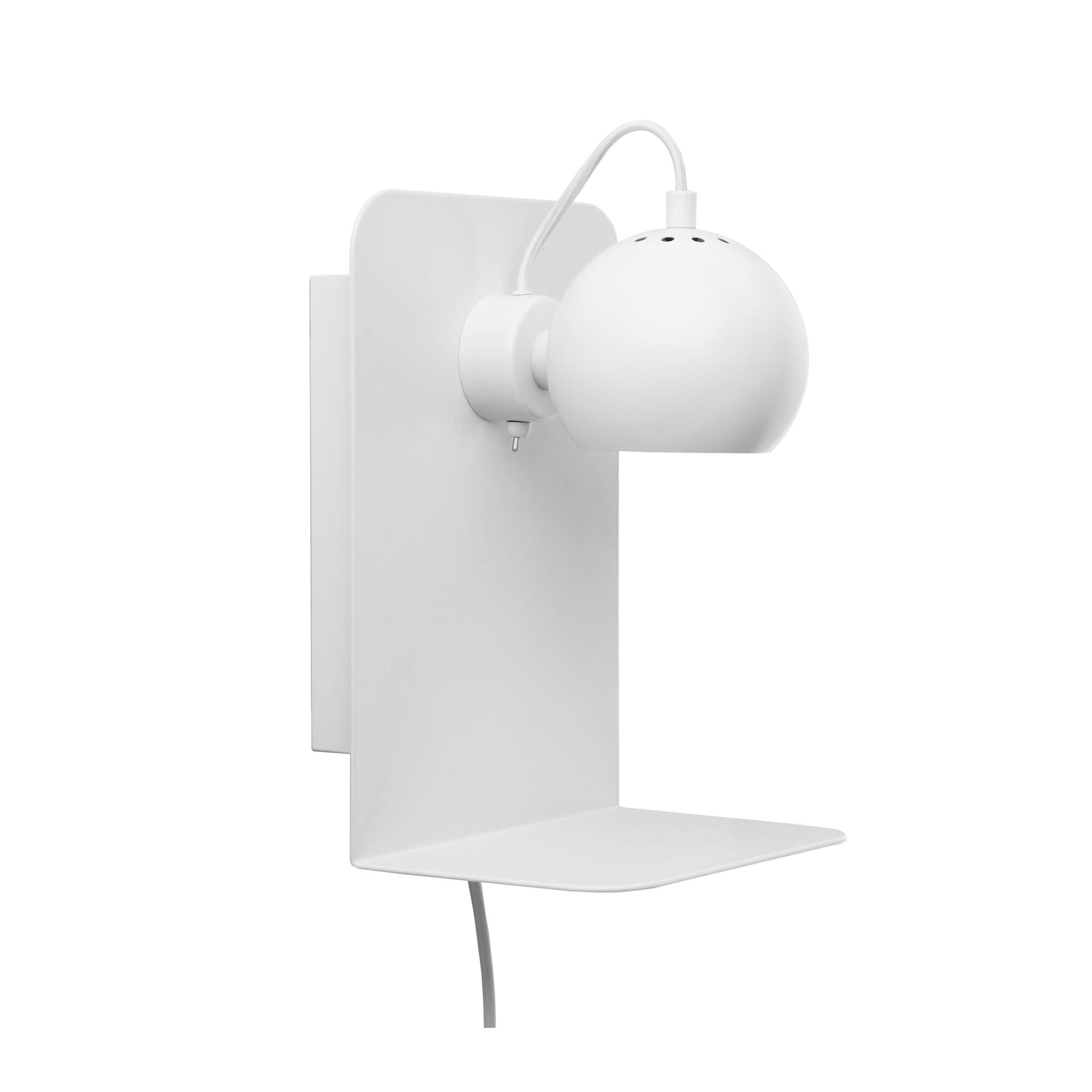 Ball V&auml;gglampa med USB Mattvit