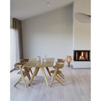 Slab Dining Chair Upholstered Natural
