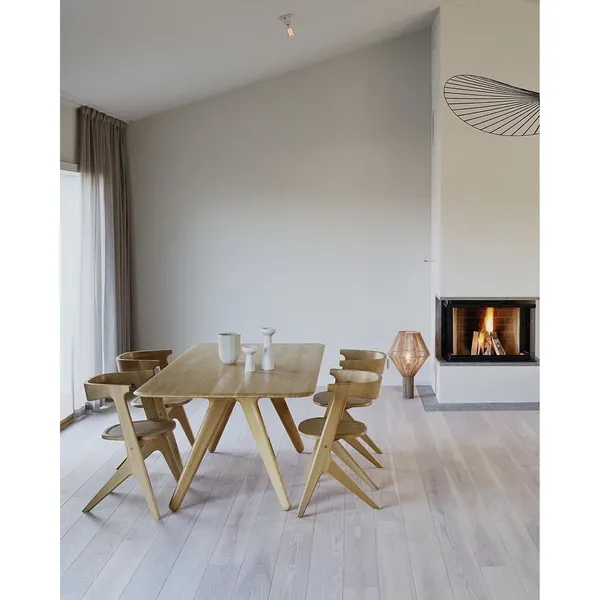 Slab Dining Chair Upholstered Natural