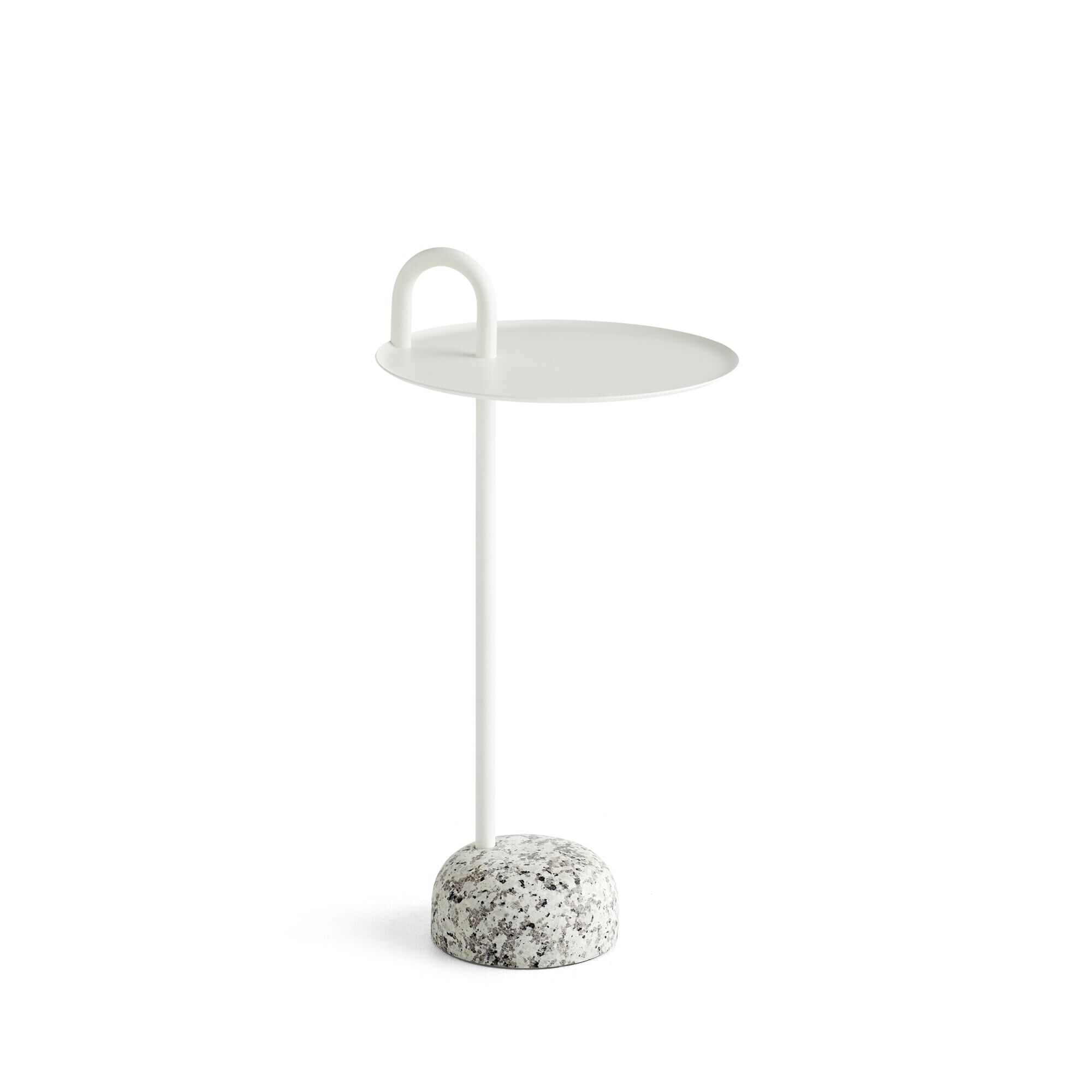 Bowler Table d'Appoint Granit/Blanc Crème