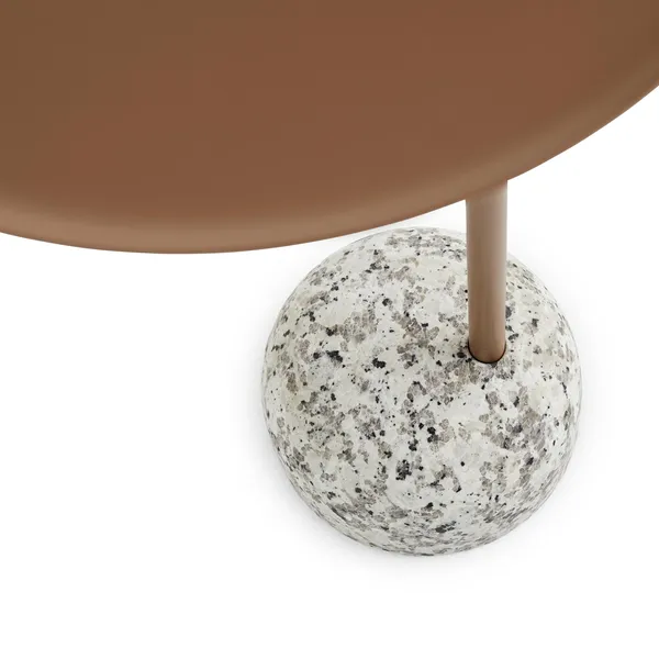 Bowler Side Table Granite/Pale Brown