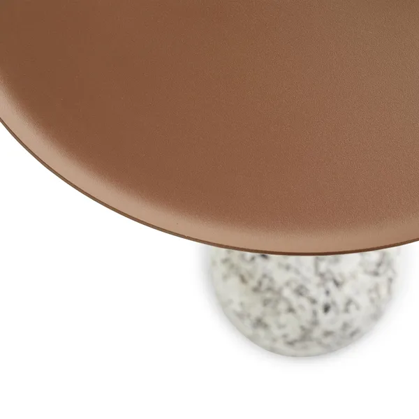 Bowler Side Table Granite/Pale Brown
