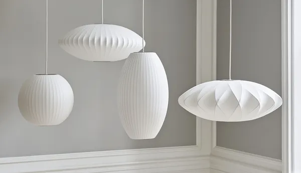 Nelson Saucer Bubble Pendant Small Off-White
