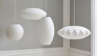 Nelson Saucer Bubble Pendel Middels Off-White
