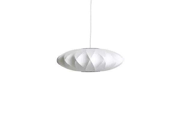 Nelson Saucer Crisscross Bubble Pendant Small Off-White
