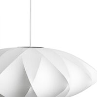 Nelson Saucer Crisscross Bubble Pendant Small Off-White