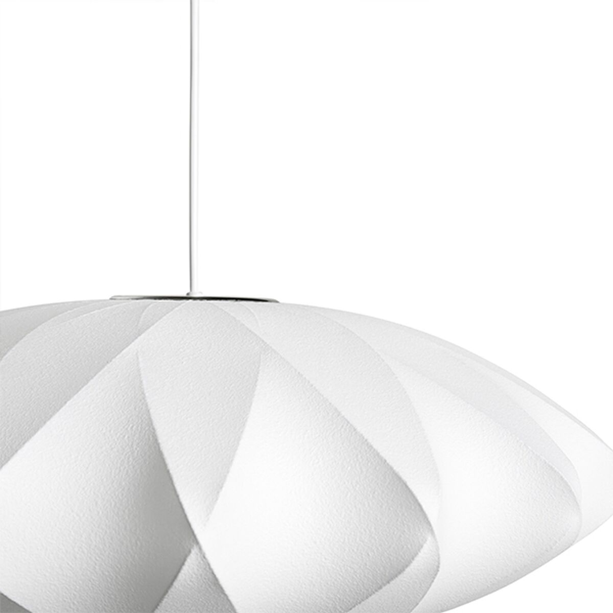 Suspension Nelson Saucer Crisscross Bubble Medium Blanc Cassé