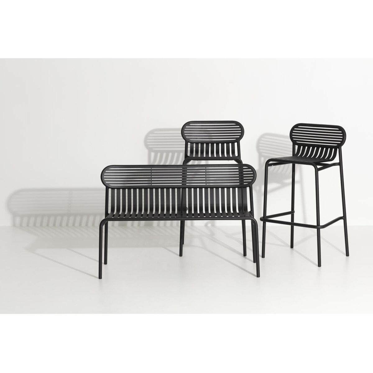 Banc Petit Friture WEEK-END Noir