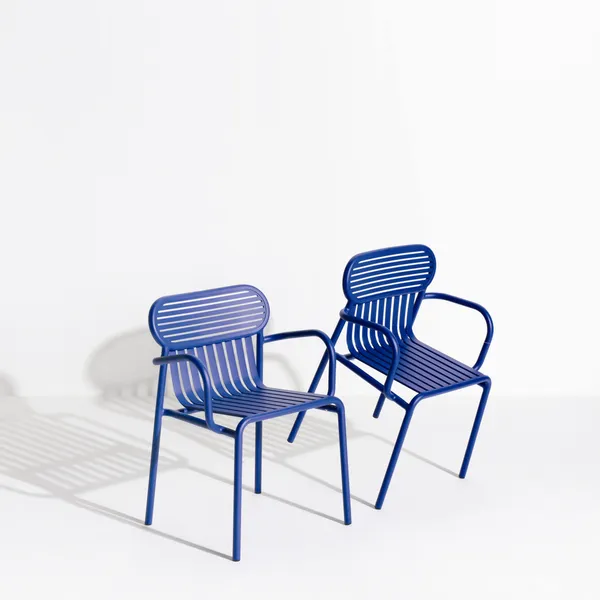 WEEK-END Dining Chair with Armrests Blue