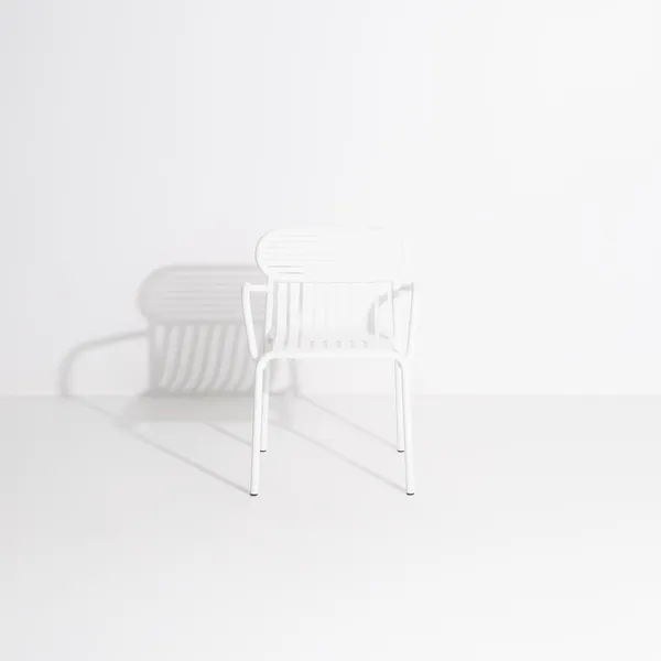 WEEK-END Dining Chair with Armrests White